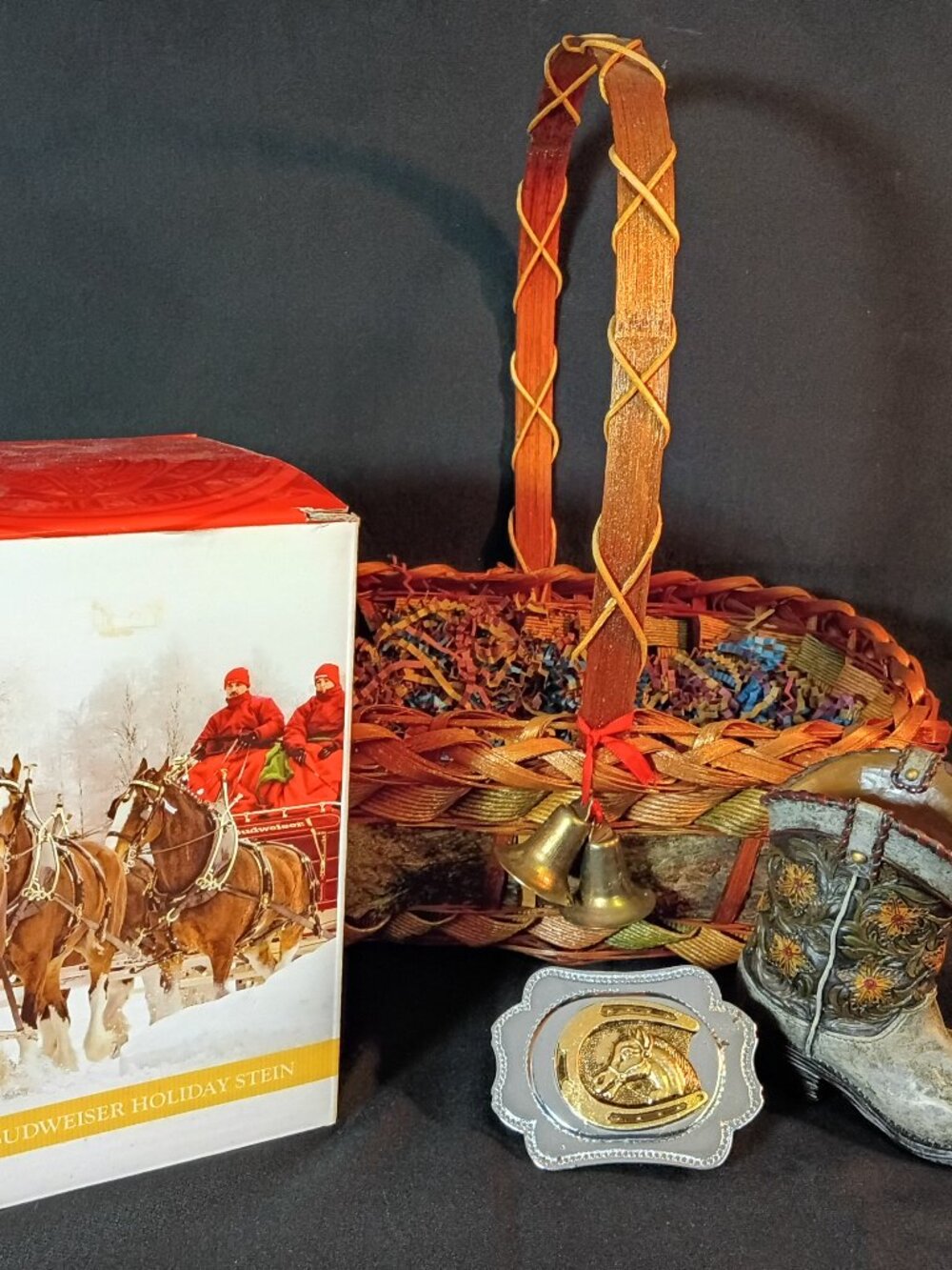Budweiser Clydesdale Western Horse Gift Basket